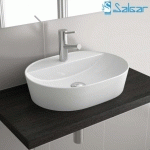 VASQUE À POSER EN PORCELAINE BLANCHE VARMEGA 515 - SALGAR 24553