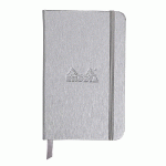 WEBNOTEBOOK 9X14 CM 192 PAGES LIGNÉ PAPIER IVOIRE 90G FERMETURE ÉLASTIQUE - ARGENT - LOT DE 2