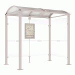 ABRI BUS VOÛTE 2.50 M - 1 BARDAGE LATÉRAL - GRIS 7044 - PROCITY