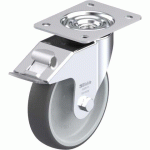 BLICKLE - ROULETTE PIVOTANTE À FREIN Ø 160MM BANDAGE POLYURÉTHANE TPU 300KG - LE-PATH 160G-FI