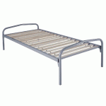 LIT EVOLUTION STANDARD 90X200 CM SOMMIER LATTES RAL 9006 ALU - MANUTAN COLLECTIVITÉS