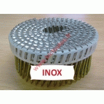 POINTES 16° 2.6X60 MM CRANTÉES INOX A2 TB EN ROULEAUX PLATS FIL PVC X 4200