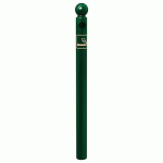 POTELET CENDRIER Ø 76 MM POMMEAU BOULE - ZINC VERT 6005 - PROCITY