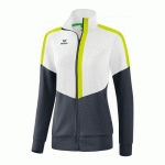 VESTE WORKER - ERIMA - SQUAD FEMME BLANC/SLATE GREY/BIO LIME