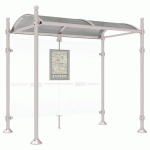 ABRI BUS PROVINCE 2.50 M SANS BARDAGES LAT. BOULE GRIS 7044 - PROCITY