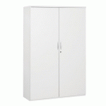 ARMOIRE HAUTE PORTES BATTANTES EXCELLENS / ARKO H 182 X L 120 CM BLANC