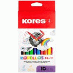 LOT DE 8 - FEUTRE DOUBLE POINTE KORELLO 2IN1, ÉTUI 10