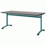 TABLE MALIBU 180X80 T6 DL STR ANTIB BÉTO F186/NOIR BLEU 5018