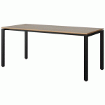 TABLE MALIBU 180X80 T6 SOUDÉ STR ALAISÉ CHÊNE 1146/NOIR 9005 - MANUTAN EXPERT