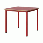 TABLE MALIBU 80X80CM T5 4P STRA ALAISÉ ROUGE U321/ROUGE 3020