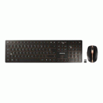 CHERRY DW 9100 SLIM CLAVIER SOURIS INCLUSE UNIVERSEL RF SANS FIL + BLUETOOTH AZERTY FRANÇAIS NOIR