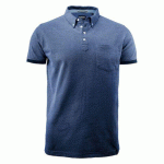 JAMES HARVEST LARKFORD POLO PIQUE HOMMES BLEU FONCÉ MÉLANGE - TAILLE XXL