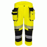 PORTWEST DX402 PANTACOURT DX4 HV JAUNE/NOIR - TAILLE 32