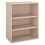 BIBLIOTHÈQUE BASSE ECLA H 100 X L 80 CM FINITION BOIS CHÊNE CLAIR