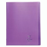 CAHIER KOVERBOOK CLAIREFONTAINE 24 X 32 CM GRAND CARREAUX 96 PAGES - VIOLET