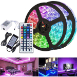 EINFEBEN - ENSEMBLE DE BANDE LED 10M, BANDE LED RGB 5050 SMD, BANDE LED 30 LED, LED NON ÉTANCHE (IP20), AVEC TÉLÉCOMMANDE 44 BOUTONS - RGB