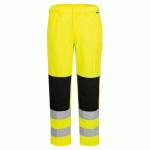 LOT DE 2 - PORTWEST ES046 ES1 ESSENTIAL PANTALON DE TRAVAIL HAUTE VISIBILITÉ JAUNE SHORT - TAILLE 32 - COURT