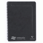 NOTEMAKER EUROPA CAHIER RELIURE INTÉGRALE A5 120 PAGES DÉTACHABLES LIGNÉ - NOIR - LOT DE 10