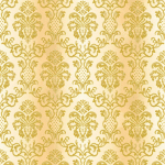 BRICOFLOR - PAPIER PEINT ORNÉ DE FLEURS POUR SALON | PAPIER PEINT BAROQUE JAUNE & OR AVEC ORNEMENT FLEURI | TAPISSERIE DORÉE STYLE ROCOCO À MOTIF