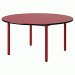 TABLE MALIBU Ø 120 T3 4P STR ANTIB ROUG U321/NOIR ROUGE 3020
