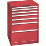 ARMOIRE ROUGE 717X725X1000 AVEC 7 TIR. 200KG _ 18.205.070 - LISTA