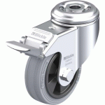 BLICKLE - ROULETTE PIVOTANTE À FREIN Ø 80MM BANDAGE CAOUTCHOUC SBR 80KG - LKRA-VPA 80G-FI