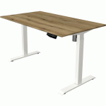 BUREAU RÉGLABLE MOVE 1 - BLANC - 140X80 CM - CHÊNE - KERKMANN