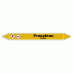 LOT DE 3 - MARQUEUR TUYAUTERIE - PROPYLÈNE VINYLE LAMINÉ - NFX 08-105 250 X 26 MM