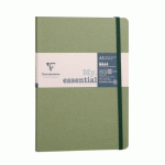 LOT DE 5 - MY.ESSENTIAL AGE BAG CARNET BROCHURE COUSU DOS CARRÉ À PAGES NUMÉROTÉES A5 192 PAGES PETITS CARREAUX PAPIER IVOIRE 90G - VERT