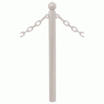 POTELET PROVINCE Ø76 MM CHAINES 2 ANNEAUX BOULE GRIS 7044 - PROCITY