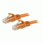 STARTECH.COM 3M CAT6 ETHERNET CABLE, 10 GIGABIT SNAGLESS RJ45 650MHZ 100W POE PATCH CORD, CAT 6 10GBE UTP NETWORK CABLE W/STRAIN RELIEF, ORANGE, FLUKE TESTED/WIRING IS UL CERTIFIED/TIA - CATEGORY 6 - 24AWG (N6PATC3MOR) - CORDON DE RACCORDEMENT - 3 M - ORA