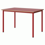 TABLE MALIBU 120X80 T6 4P STRA ALAISÉ ROUGE U321/ROUGE 3020 - MANUTAN EXPERT