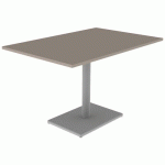 TABLE MENORCA 120X80 T6 ÉP. 24 MM STRAT ABS PRALINE/9006 - MOBIDECOR