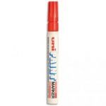 UNIBALL MARQUEUR PEINTURE À BASE D'HUILE INDÉLÉBILE PTE MOYENNE OGIVE CORPS MÉTAL COLORIS ROUGE UNI PAINT