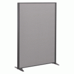 CLOISON B-ZEN DE SÉPARATION PLEINE TISSU TONAL GRIS CLAIR - H 180 X L 122 CM CADRE ANTHRACITE -SANS PIED