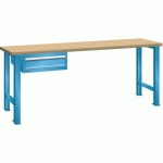 ÉTABLIS BLEU CLAIR 1500X800X850 CAP. 800KG ET 1 TIR. 75KG - LISTA