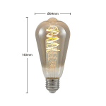 LUCANDE LED E27 ST64 4 W 1 800 K DIM FUMÉE X2