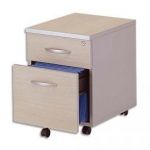 MT INTERNATIONAL CAISSON MOBILE 2 TIROIRS DONT 1 POUR DS MIRAGE CHÊNE CLAIR - DIM. L41 X H55 X P50 CM