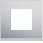 PLAQUE 1P PLACAGE ALUMINIUM - APPAREILLAGE MURAL GALLERY HAGER WXP2002