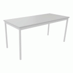 TABLE DE RÉUNION TREFF 160 X 70 GRIS CLAIR / BLANC