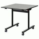 TABLE MALIBU RAB 80X80 T5 DL ST ISOSO GRIS 1400/NO NOIR 9005