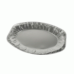 10 ASSIETTES DE SERVICE PAPSTAR, OVALES EN ALUMINIUM 35 CM X 24,5 CM
