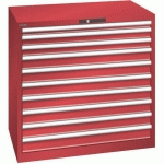 ARMOIRE 10 TIROIRS 1023X725X1000MM-CAPACITÉ 200KG-ROUGE - LISTA