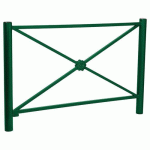 BARRIÈRE PROVINCE ROSACE 1.57 M INOX BROSSÉ - ZINC VERT 6005 - PROCITY