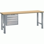 ÉTABLIS GRIS PIGEON 2000X800X850 CAP. 500KG ET 4 TIR. 75KG - LISTA