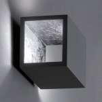 ICONE CUBÒ APPLIQUE MURALE LED, 10 W, TITANE/ARGENT