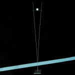 INGO MAURER LAMPADAIRE DE DESIGNER GRACILE ILIOS, ARGENTÉ