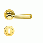 POIGNÉES DE PORTE SUR ROSACES RONDES SÉRIE R 260 SCHÖNTAL - POLI - CLÉ L KARCHER DESIGN