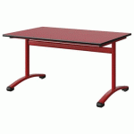 TABLE MALIBU 120X80 T4 DL STRA ROUGE U321/NOIR ROUGE 3020