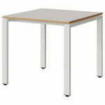 TABLE MALIBU 80X80 T5 SOUDÉ STR ALAI BLC SE W911/BLC 9016